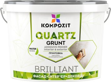 Грунтовка адгезійна Kompozit Quartz-Grunt, 4 кг, білий, матовий 65042 фото