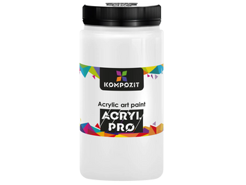 Фарба художня Acryl PRO ART Kompozit, 1 л, 018 білила титанові 001354 фото