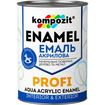 Емаль стійка акрилова універсального застосування Kompozit Profi, 0,3 л, бежевий, глянсовий 24762 фото