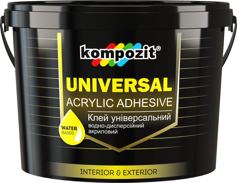 Клей універсальний акриловий Kompozit Universal, 1 кг, білий 30972 фото