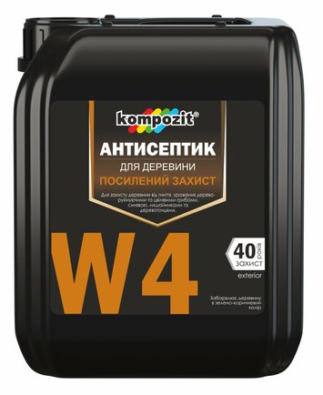 Антисептик для усиленной защиты Kompozit W4, 1 л, бесцветный 74173 фото